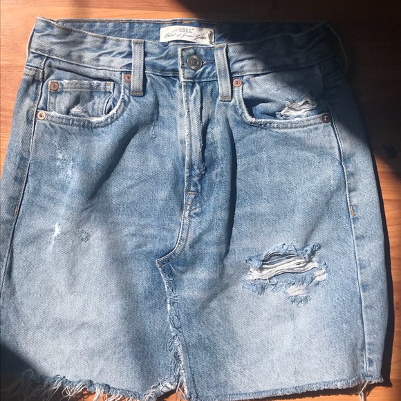 H&M Dresses & Skirts - Medium/ light wash, High waisted H&M skirt. Size 2